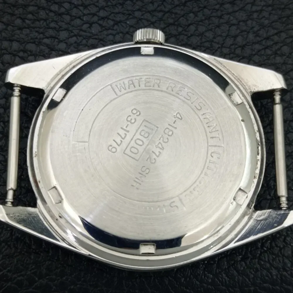 Vintage 1970 Citizen Manual Wound Mens Silver Watch W/Date & Patina accents